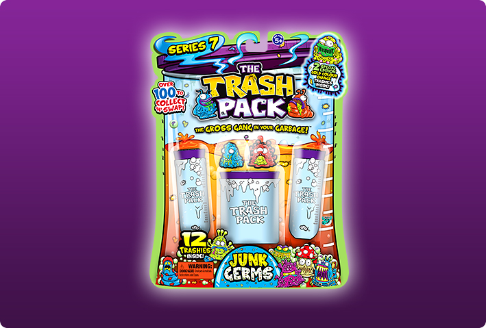 The Trash Pack Junk Germs Series 7 #1141 FOOT FUNGUS Yellow Mint OOP 