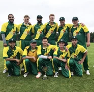 Josh Pieters with cricket team