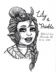 Lily fan art by @Dark E Arts
