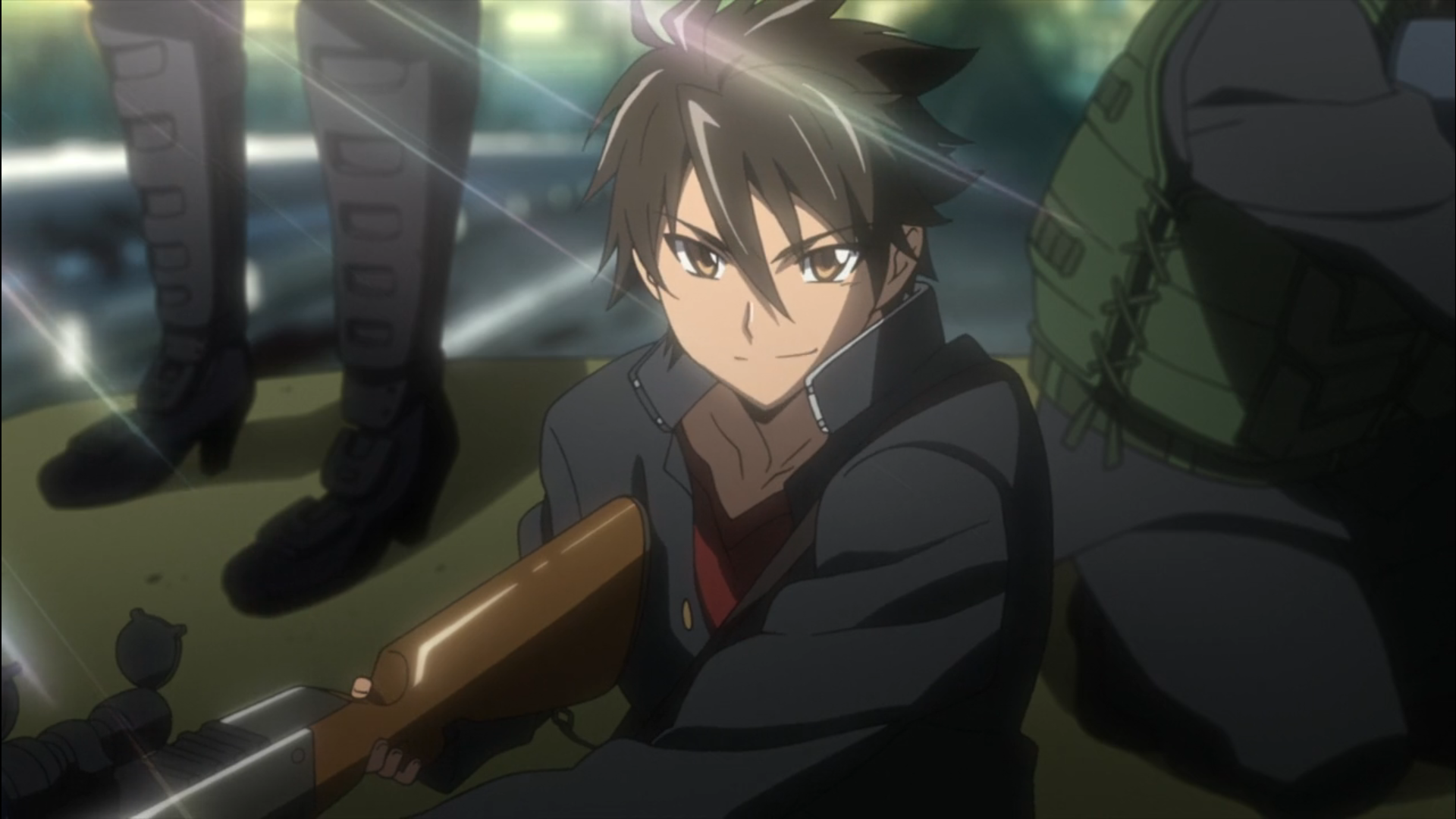 Download Caption: Takashi Komuro - A Protagonist Of Highschool Of The Dead  Wallpaper