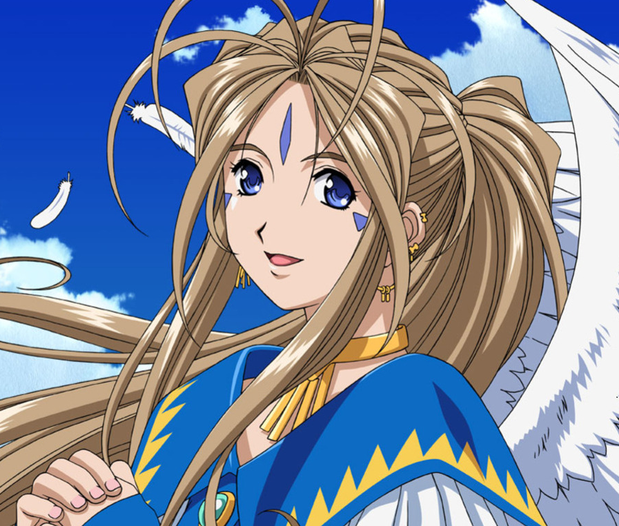 Belldandy and Keiichi art from the ending credits of the anime :  r/AaMegamiSama