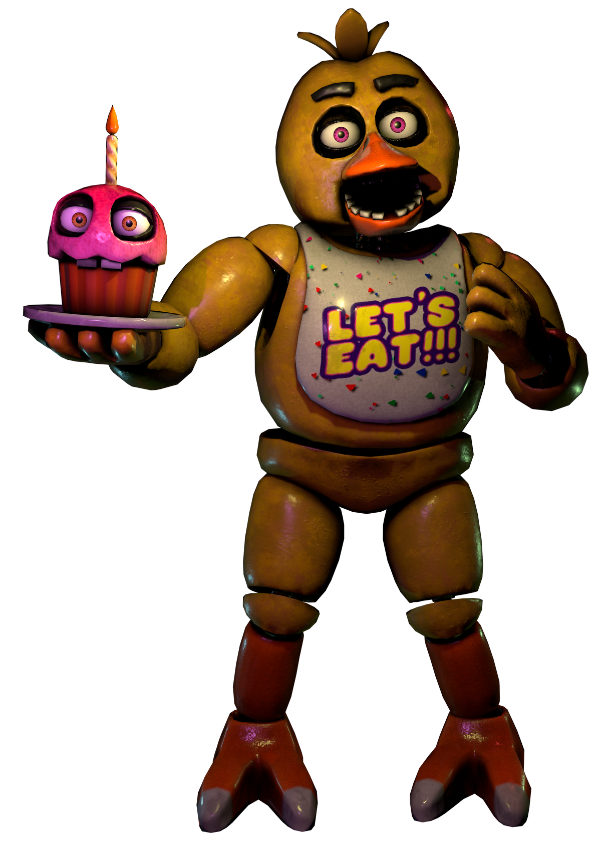 UCN Withered Chica in ventilation transparent background PNG