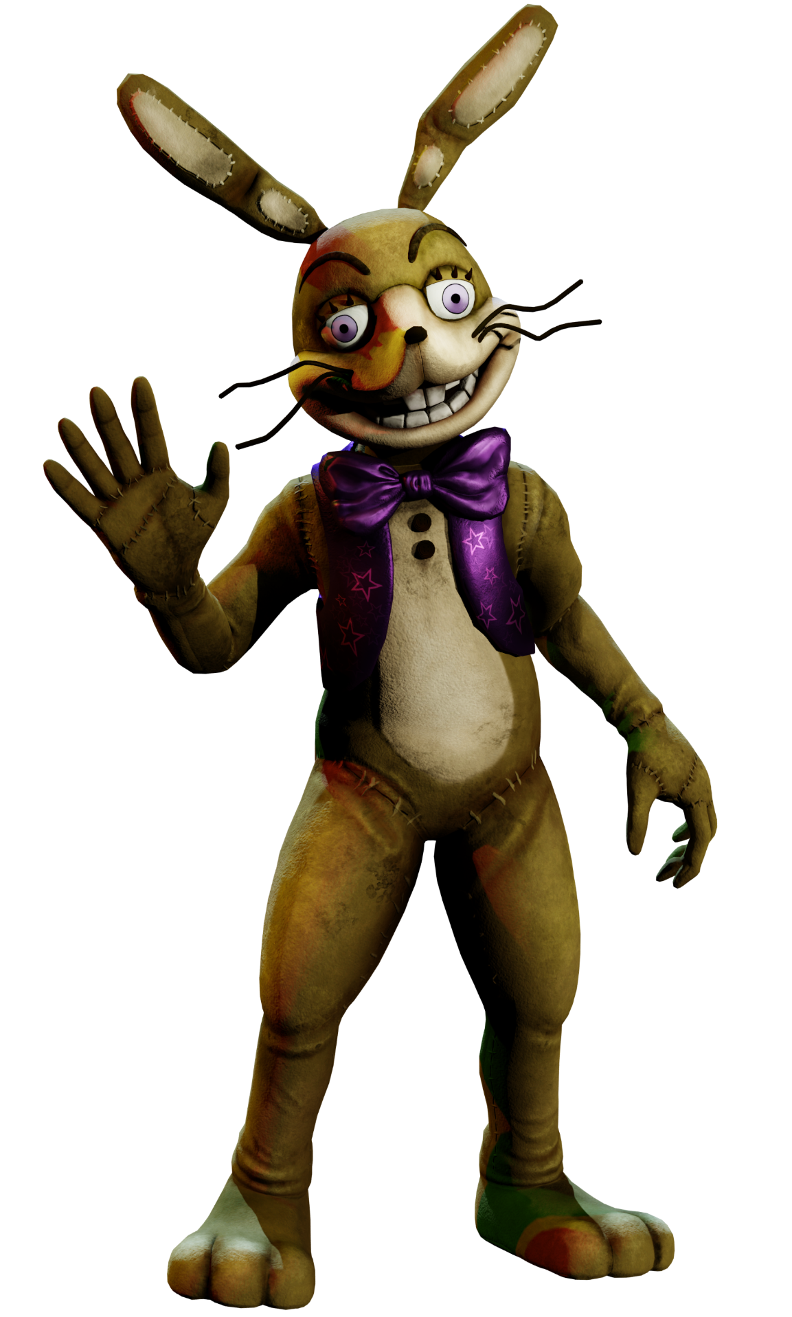 Glitchtrap plays Five Nights at Freddy's 2 in its original form and