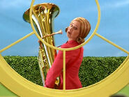 Mrs. Foil with her tuba