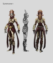 Concept art of the summoner class.