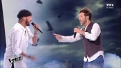 Slimane lors de son duo avec Christophe Mae
