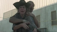 Rick y Carl sufren ante lo sucedido con Judith.