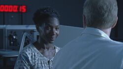 Jacqui feliz de ver que los otros habían conseguido escapar.