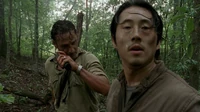 Glenn y Rick tratando de llegar lo antes posible a Alexandría.