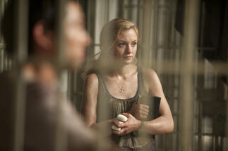 Emily Kinney en el episodio "Seed" de la Temporada 3