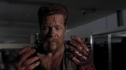 Abraham dándose cuenta de lo que había hecho adelante de su familia.