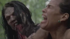 Muerta a causa de la infección producida por la mordida de un caminante.