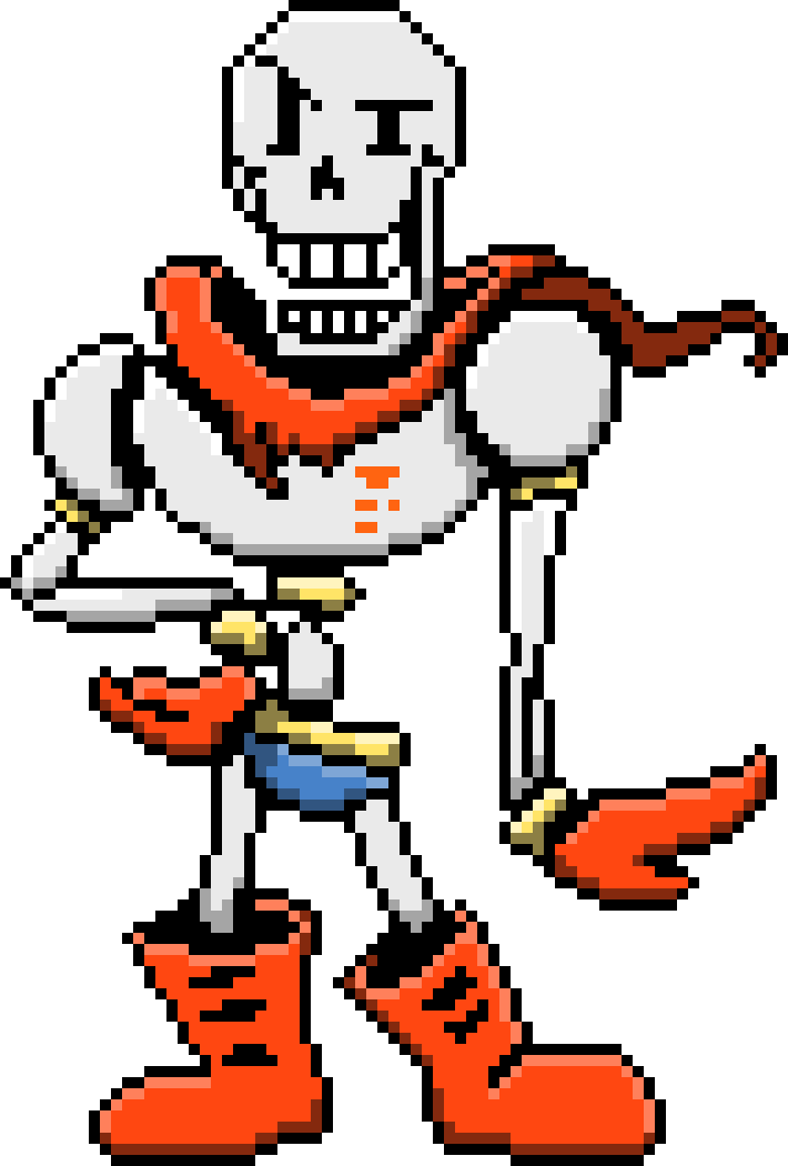 Undertale Au Fanon Wiki - Transparent Undertale Papyrus Sprite, HD Png  Download - 760x1080 PNG 