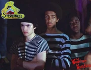 Stevedore member (Left) next to two Rovers.