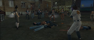 Swan and Cochise are overcome by the Destroyers in Real Live Bunch