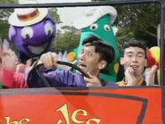 Jeff driving the Big Red Car