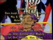 The "Special Thanks" credit