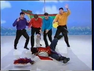 Captain Feathersword falling down