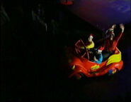 The Wiggles leaving in the Big Red Car