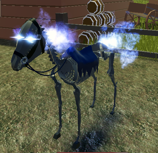 World Zero - Roblox - MOUNT - Skeleton Horse (Dark)