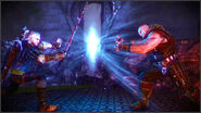 Geralt medindo forças, com Letho, usando o sinal Arrd em The Witcher 2: Assassins of Kings