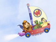 The Wonder Pets in their Flyboat