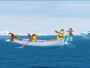 Linny, Tuck and Ming-Ming saving a Penguin