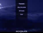 Main menu of Nightblade