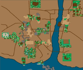 The placement on this map isn't exact, but neither is anything else on the TDS city map.