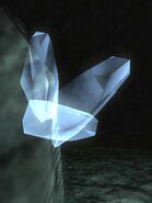 A light crystal, attached to underground walls