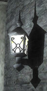 An electric lantern, city wall-mounted