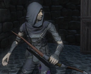 Garrett wielding the bow in .