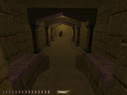 The inside of the library.