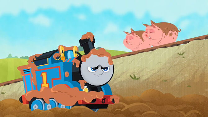 Why is Thomas all muddy?
