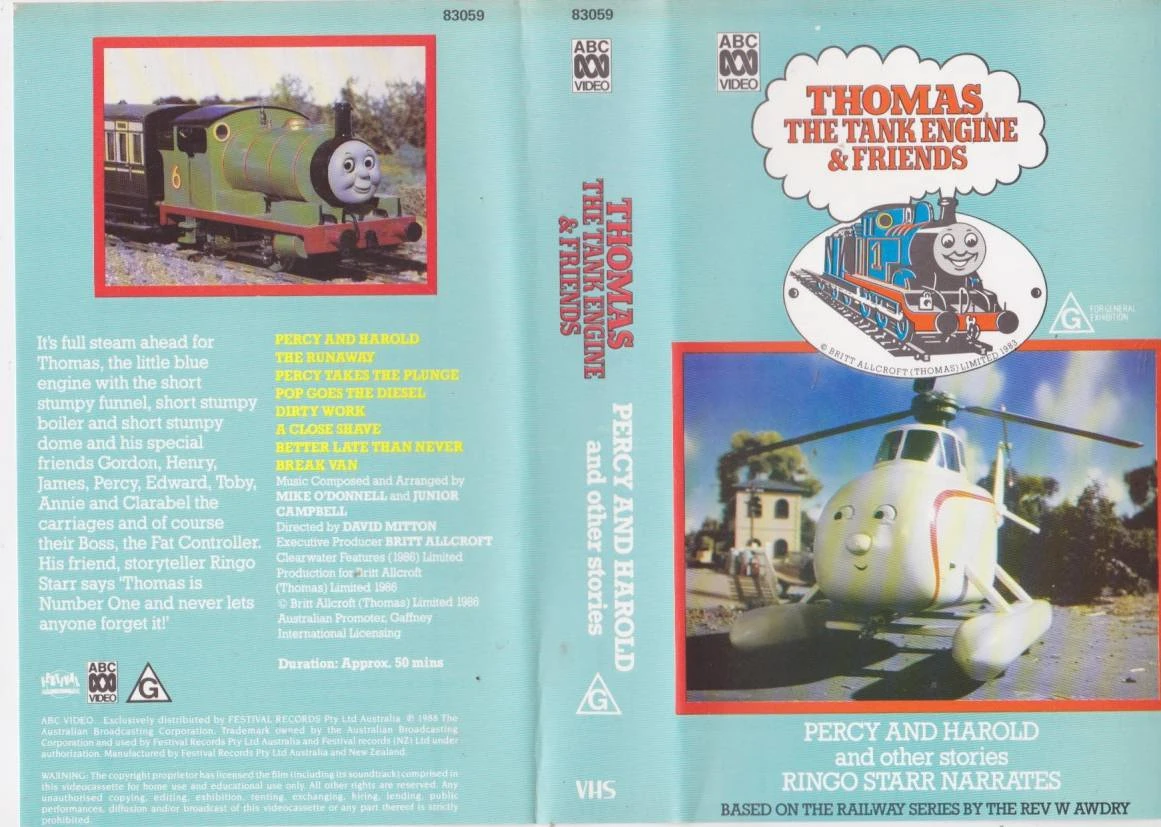 Percy & Harold and Other Stories | Thomas the Tank Engine VHS Covers ...
