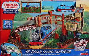 Thomas the train zip sales zoom and logging adventure