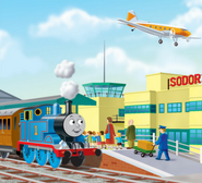 Sodor Airport der Flughafen in einem Story Library Book