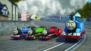 Bert, Rex und Mike mit Thomas