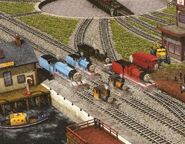 Butch with Bertie and the other engines