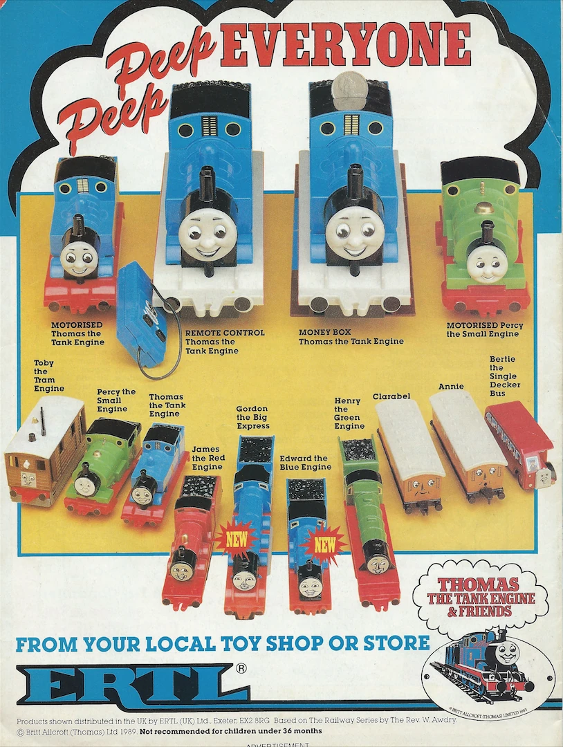 1989 | Thomas The Tank Engine & Friends ERTL Wiki | Fandom