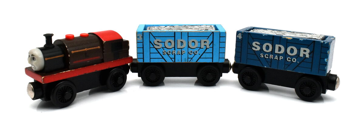 Bertram with Scrap Cars | Thomas Wooden Railway Wiki | Fandom