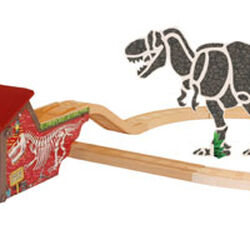 Asda wooden dinosaur train set shop