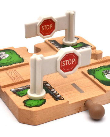 wooden railway crossing
