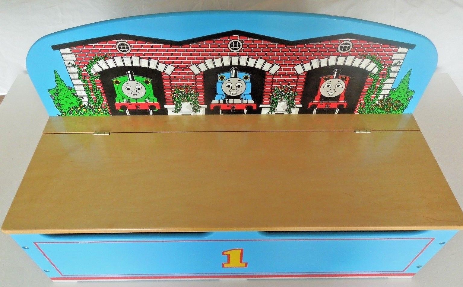 thomas the train wooden storage bench