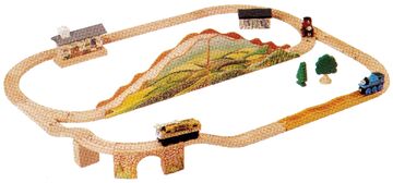 Thomas wooden railway mountain discount tunnel set
