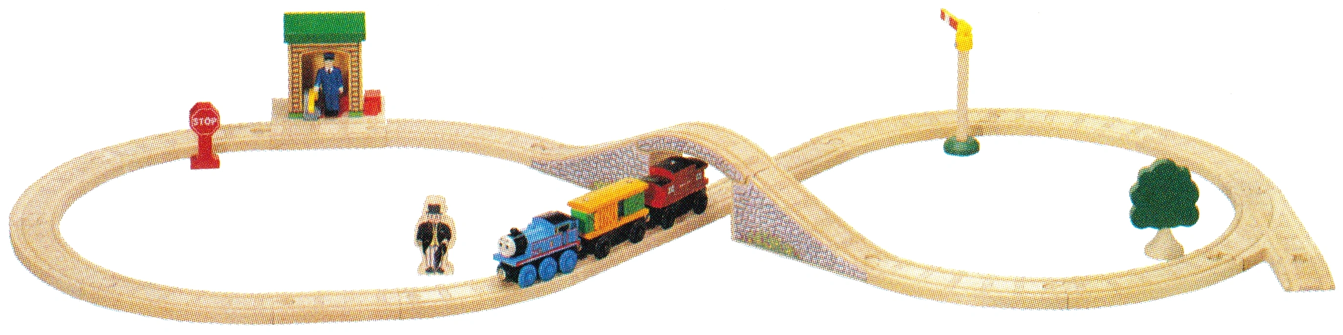 figure eight wooden train set