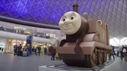 Escultura de chocolate de Thomas en King's Cross