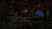 Thomas, Rocky, Percy y Sir Topham Hatt en el escondite
