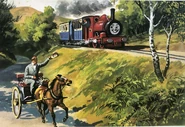 PorFinenCasaSF3.png (1,86 MB) Gertrude y Millicent con Sir Handel ilustrado por John T. Kenney