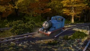 Thomas saliendo de los rieles